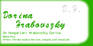 dorina hrabovszky business card